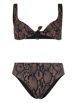 Fisico leopard-print bikini - Brown