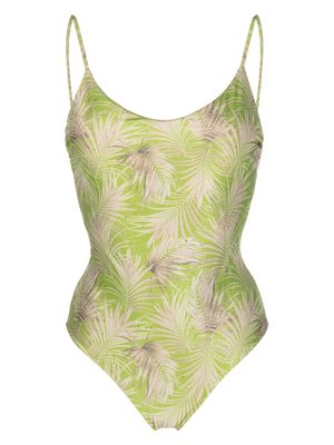 Fisico palm-tree print swimsuit - Green