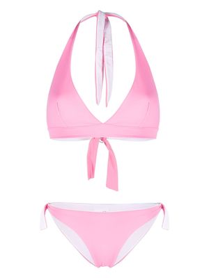 Fisico reversible halterneck bikini set - Pink