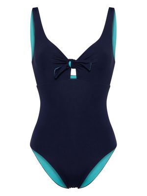 Fisico reversible lace-up swimsuit - Blue