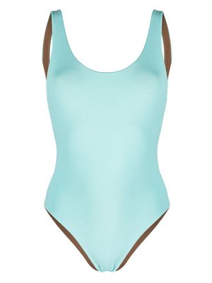 Fisico reversible low-back swimsuit - Blue