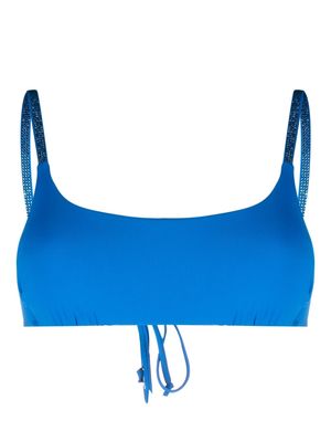 Fisico rhinestone-embellishment bikini top - Blue