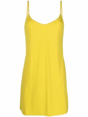 Fisico scoop-neck slip-style beach dress - Yellow