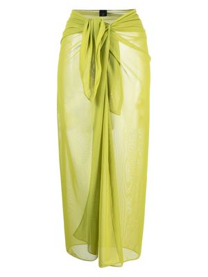 Fisico sheer wrap-around sarong - Green