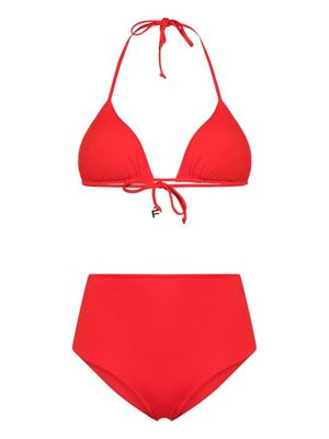 Fisico triangle-cup bikini - Red