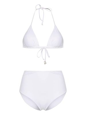 Fisico triangle-cup bikini - White
