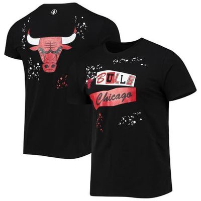 FISLL Men's Black Chicago Bulls Confetti T-Shirt