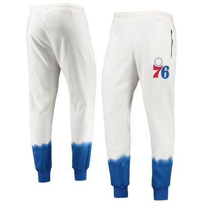 FISLL Men's Oatmeal Philadelphia 76ers Double Dribble Tie-Dye Fleece Jogger Pants