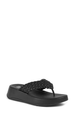 FitFlop F-Mode Braided Platform Sandal in All Black