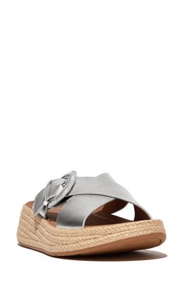 FitFlop F-Mode Platform Slide Sandal in Silver