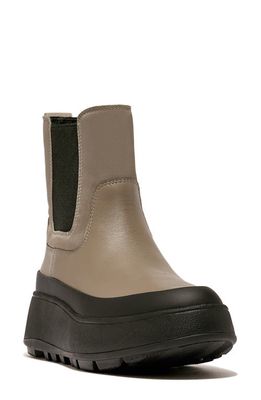 FitFlop F-Mode Water-Resistant Platform Chelsea Boot in Minky Grey