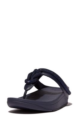 FitFlop Fino Crystal Flip Flop in Midnight Navy