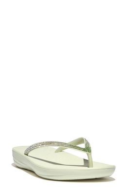 FitFlop iQushion Ombré Sparkle Flip Flop in Minty Green