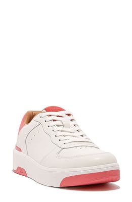 FitFlop Rally Evo Platform Sneaker in Urban White/Rosy Coral