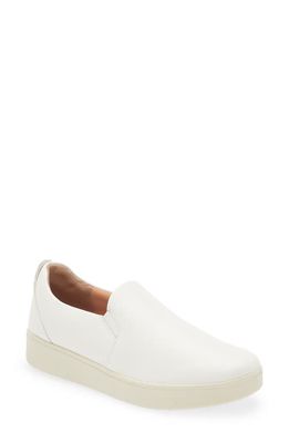 FitFlop Rally Leather Slip-On Skate Sneaker in Urban White