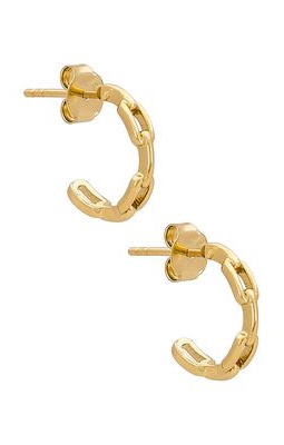 Five and Two Christie Earrings in Metallic Gold.