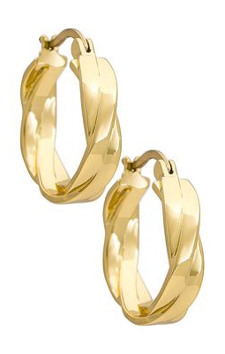 Five and Two Florence Hoops in Metallic Gold.