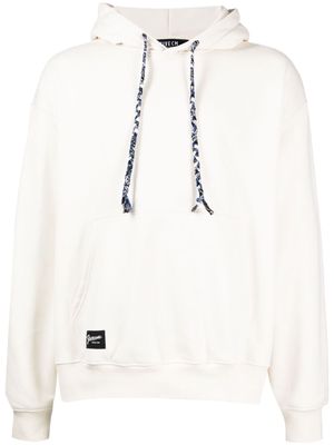 FIVE CM braided-drawstring jersey hoodie - Neutrals