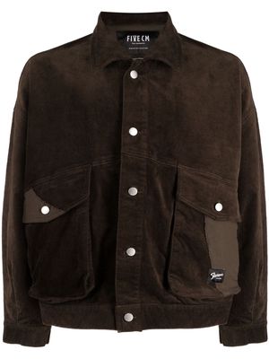 FIVE CM buttoned cotton-blend jacket - Brown