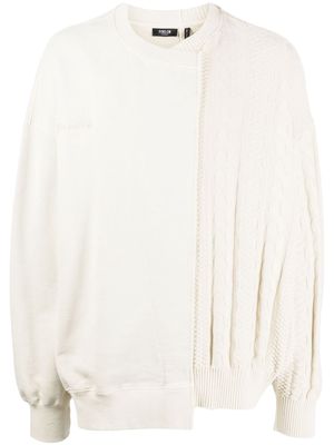 FIVE CM cable-knit cotton sweatshirt - White