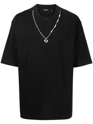 FIVE CM chain-detail short-sleeve T-shirt - Black