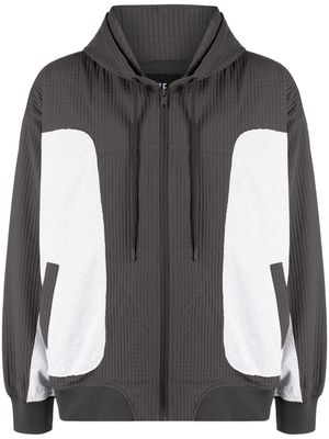 FIVE CM colour-block hooded jacket - Brown