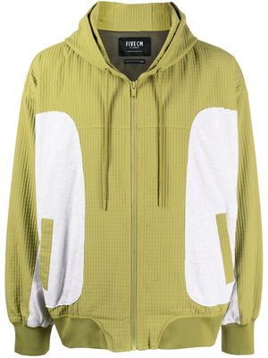 FIVE CM colour-block hooded jacket - Green