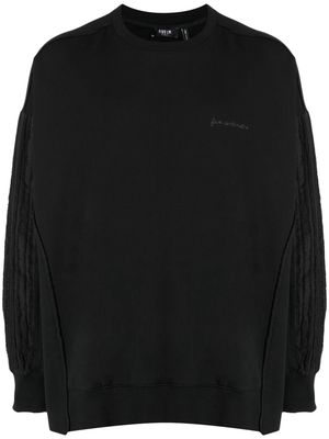 FIVE CM distressed-effect cotton sweatshirt - Black