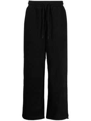 FIVE CM drawstring fleece wide-leg trousers - Black