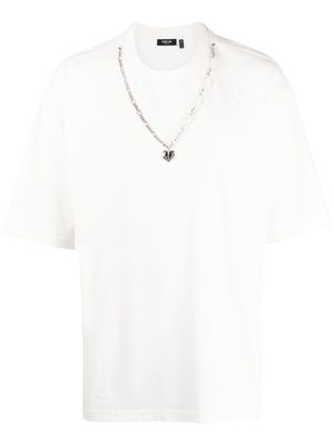 FIVE CM drop-shoulder cotton T-Shirt - White