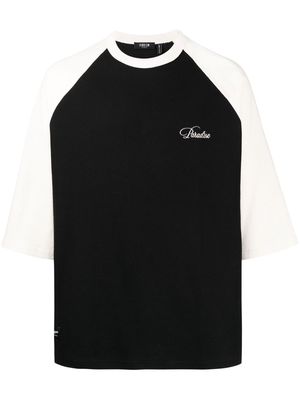 FIVE CM embroidered-logo short-sleeve T-shirt - Black