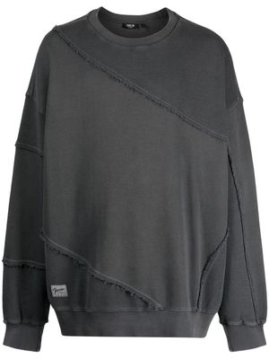 FIVE CM embroidered patchwork sweatshirt - Grey