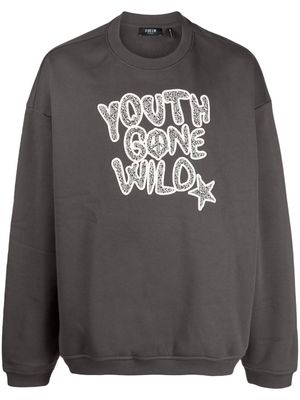 FIVE CM embroidered Youth Gone Wild sweatshirt - Grey