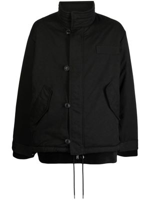 FIVE CM funnel-neck layered down jacket - Black