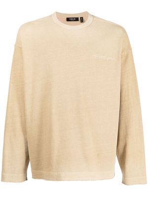FIVE CM geometric-print cotton T-shirt - Brown