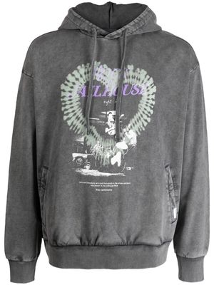 FIVE CM graphic-print cotton hoodie - Grey