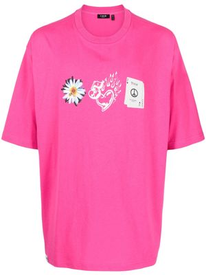 FIVE CM graphic-print cotton T-shirt - Pink