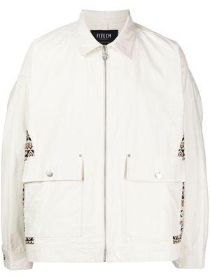 FIVE CM graphic-print jacket - White
