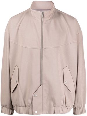 FIVE CM high-neck front-zip jacket - Neutrals