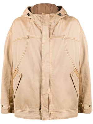 FIVE CM hooded cotton jacket - Brown