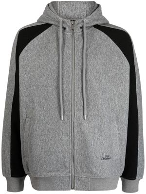 FIVE CM logo-embroidered cotton hooded jacket - Grey