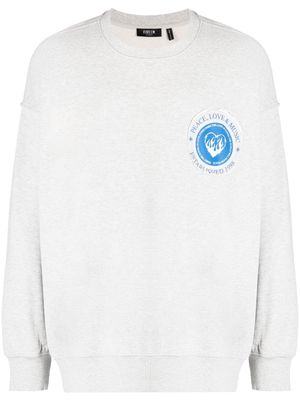 FIVE CM logo-embroidered cotton sweatshirt - Grey