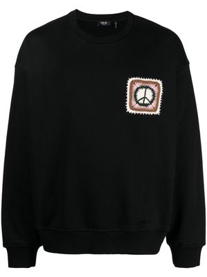 FIVE CM logo-embroidered crew-neck sweatshirt - Black