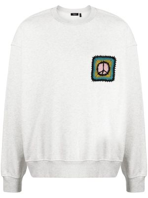 FIVE CM logo-embroidered crew-neck sweatshirt - Grey