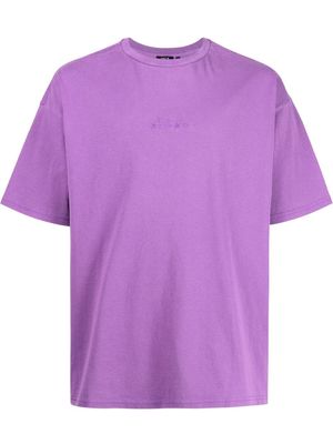 FIVE CM logo-embroidered crew-neck T-shirt - Purple