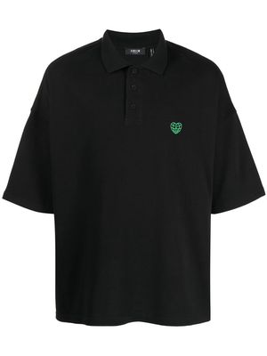 FIVE CM logo-embroidered polo shirt - Black