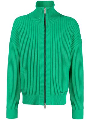 FIVE CM logo-embroidered ribbed jacket - Green