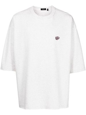 FIVE CM logo-patch short-sleeved T-shirt - Grey