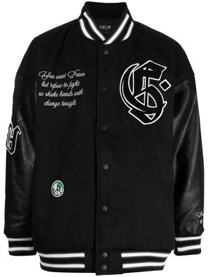 FIVE CM logo-path bomber jacket - Black
