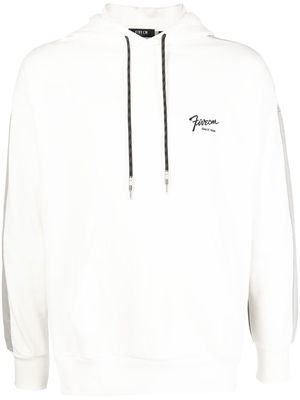 FIVE CM logo-print cotton hoodie - White